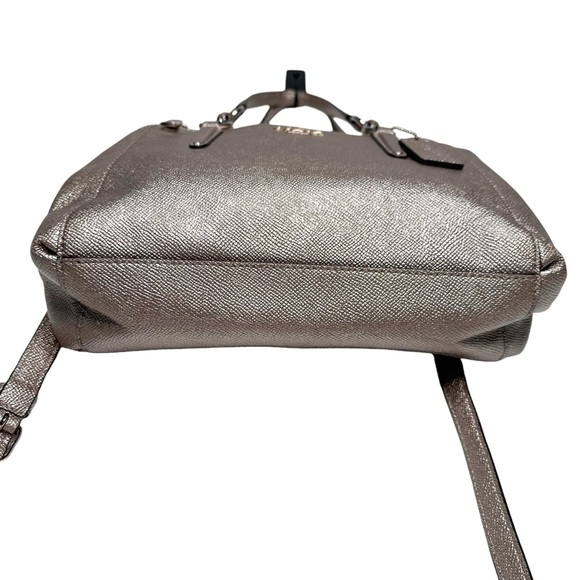 Coach Mini Christie Carryall Satchel in Crossgrain Gold Metallic Leather F23337 - Picture 4 of 16